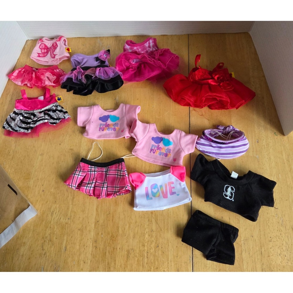 Build A Bear BAB Smallfrys Buddies Mini Beans Clothes Outfit Clothing Lot of 13